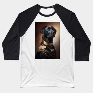 Black Labrador Classic Portrait Baseball T-Shirt